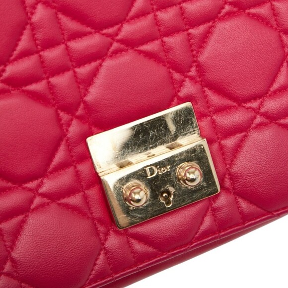 CHRISTIAN DIOR Pink Leather Shoulder Bag - Picture 11 of 16